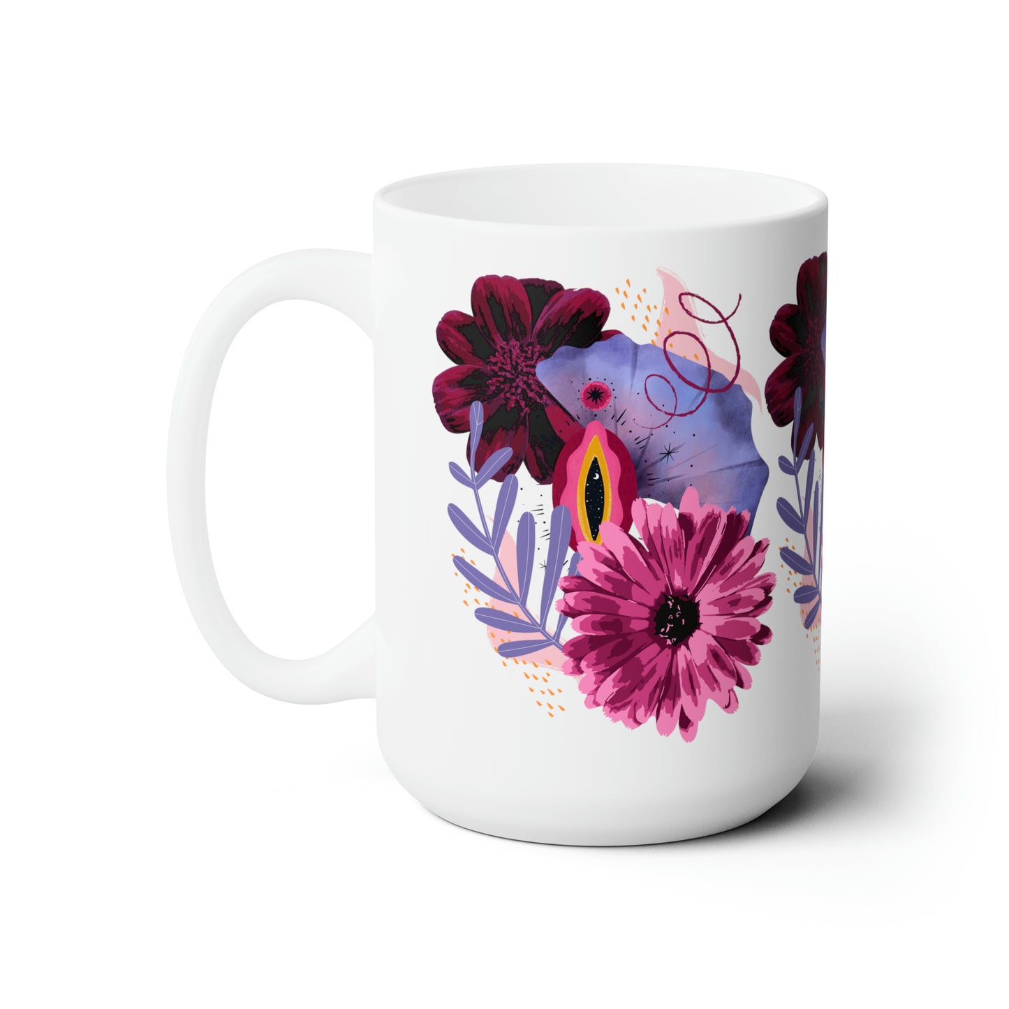 sapphic flowers - ceramic mug