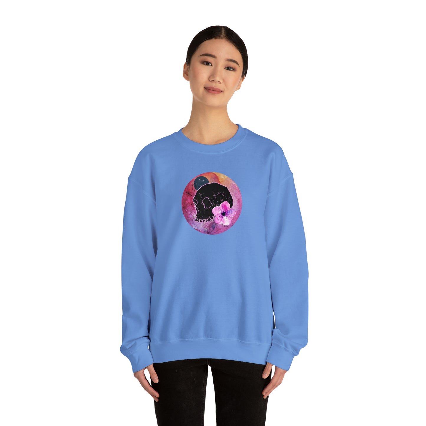 skull flower - classic sweatshirt