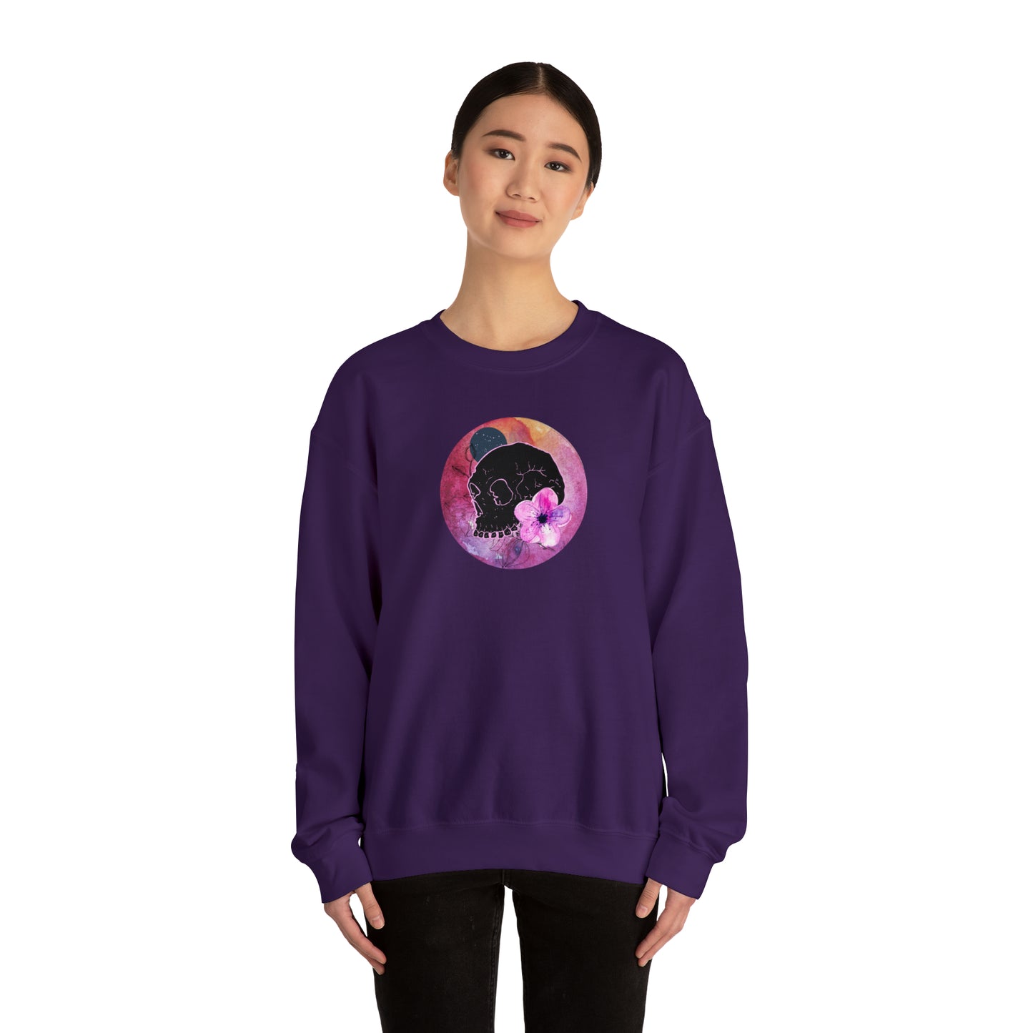 skull flower - classic sweatshirt