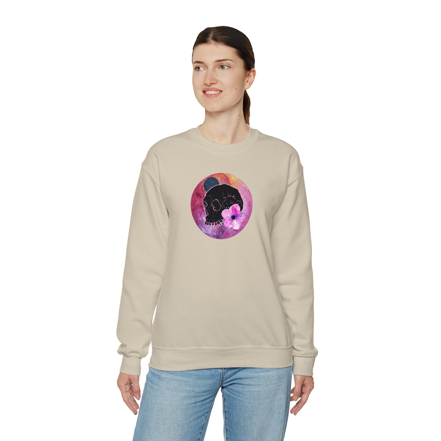 skull flower - classic sweatshirt