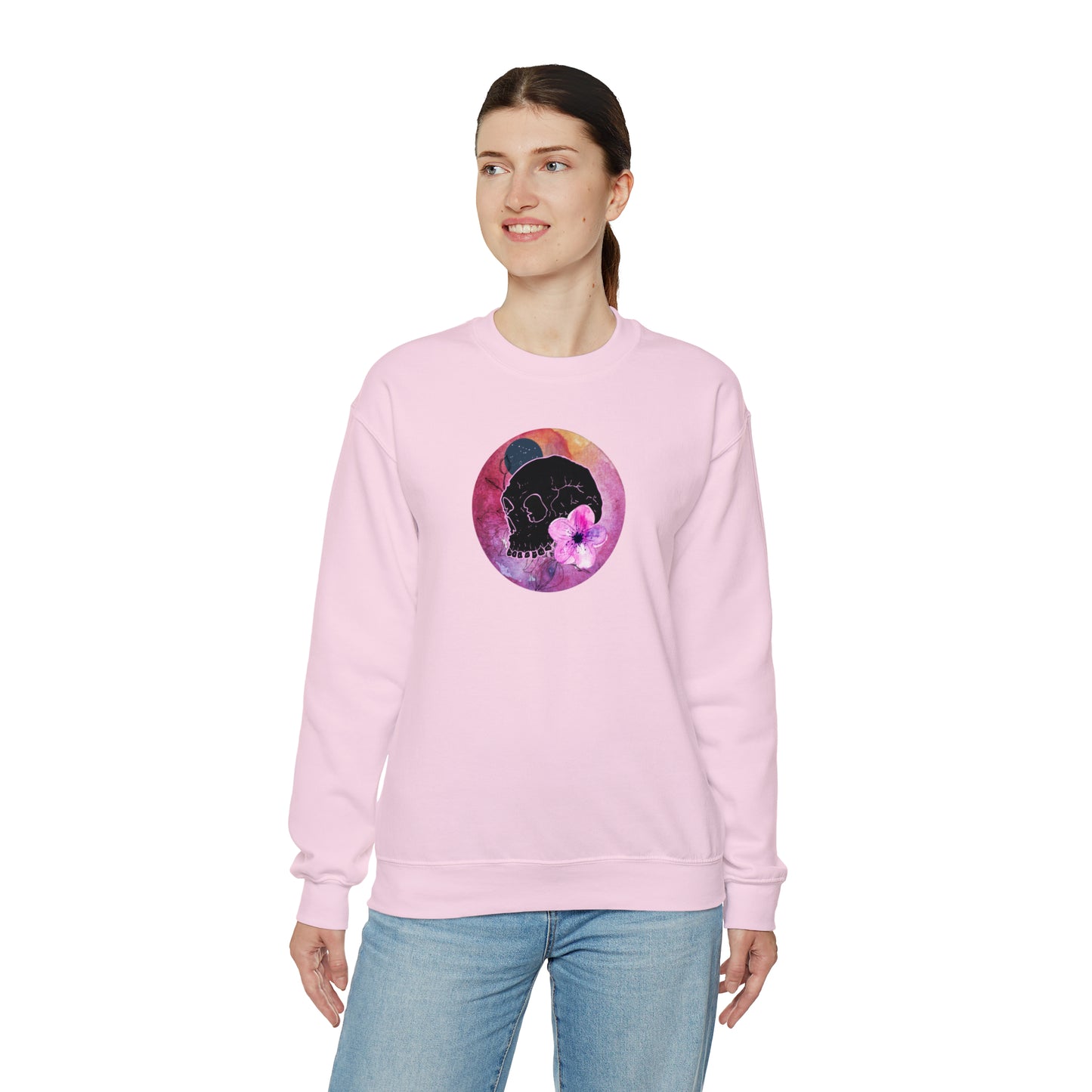 skull flower - classic sweatshirt