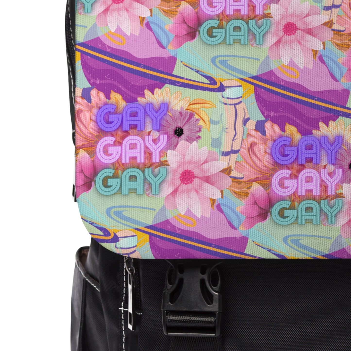 gay gay gay in space - casual shoulder backpack