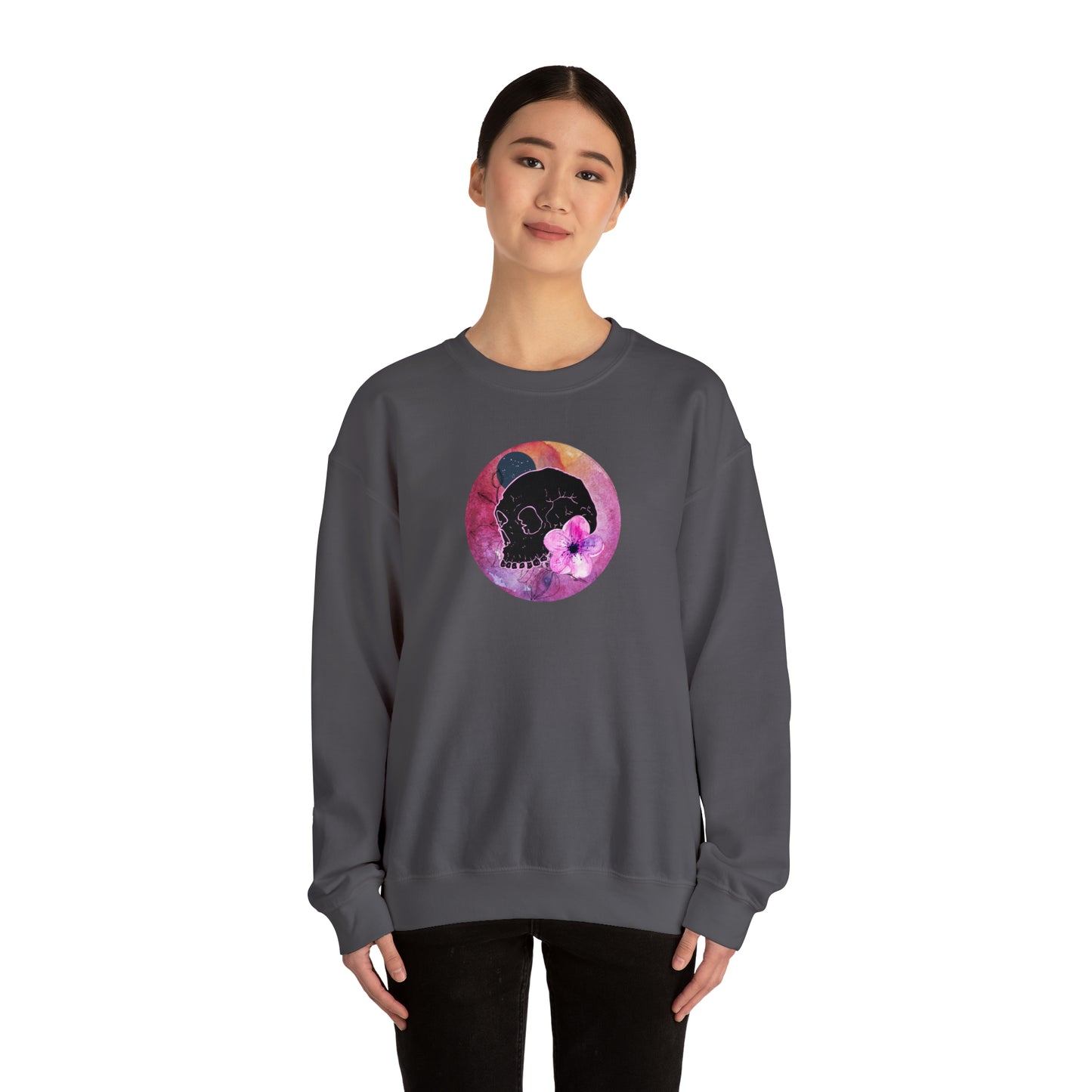 skull flower - classic sweatshirt