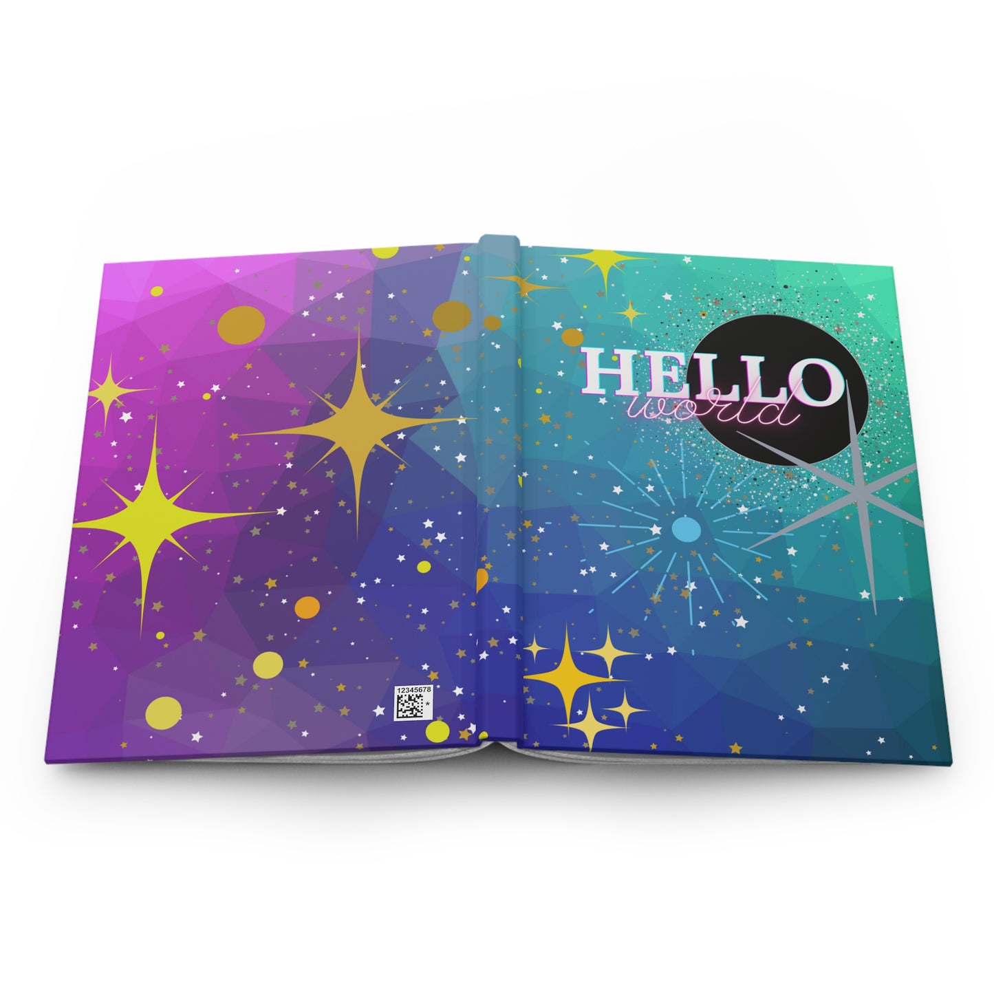 hello space world - hardcover journal