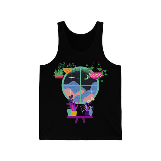 vivid mountain vista - muscle tank top