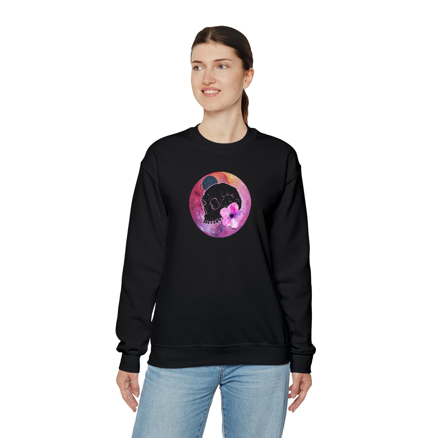 skull flower - classic sweatshirt