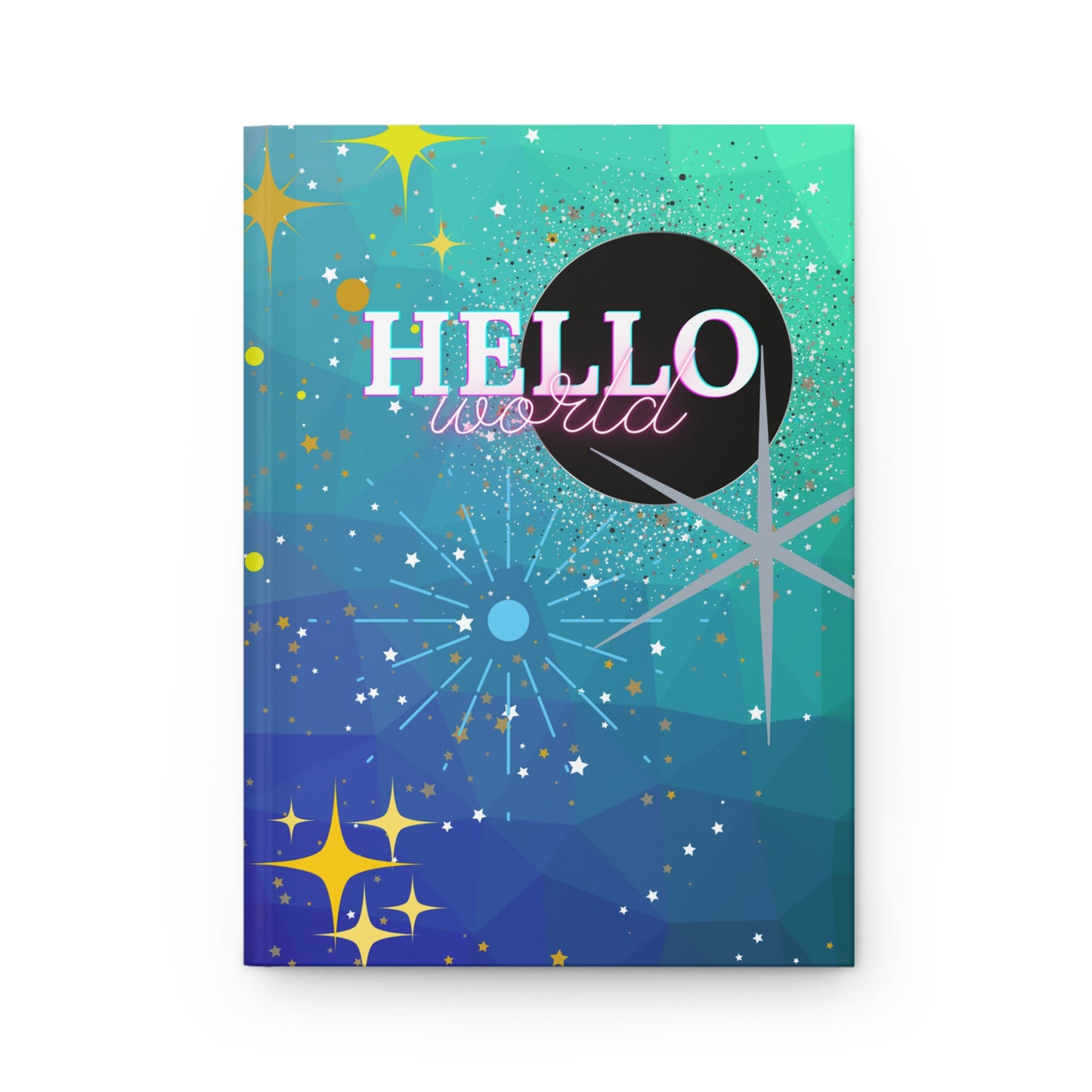 hello space world - hardcover journal