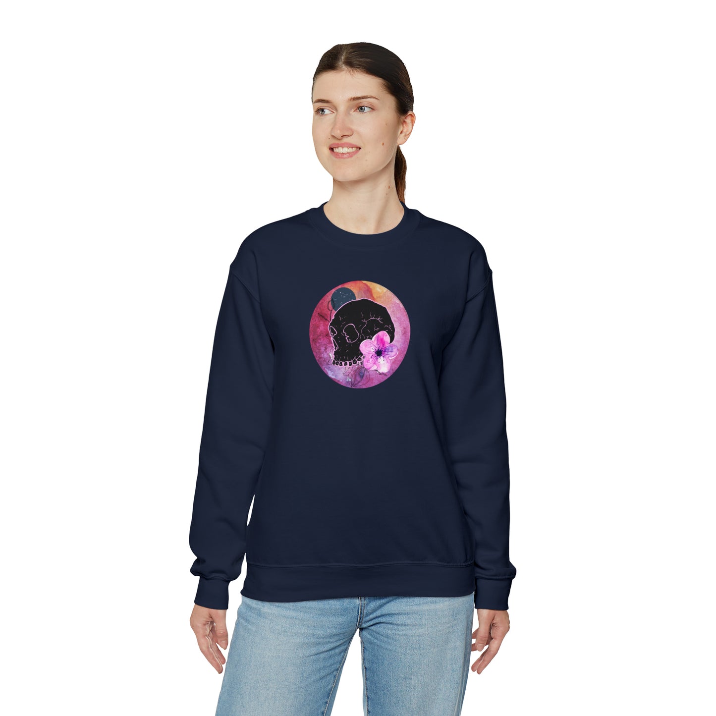 skull flower - classic sweatshirt