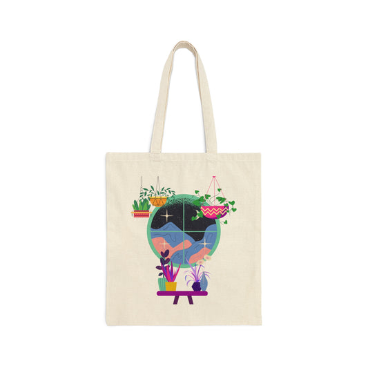 vivid mountain vista - canvas tote bag