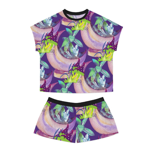 witchy moon planter - pajama short set