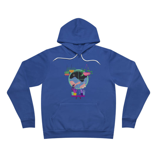 vivid mountain vista - premium hoodie