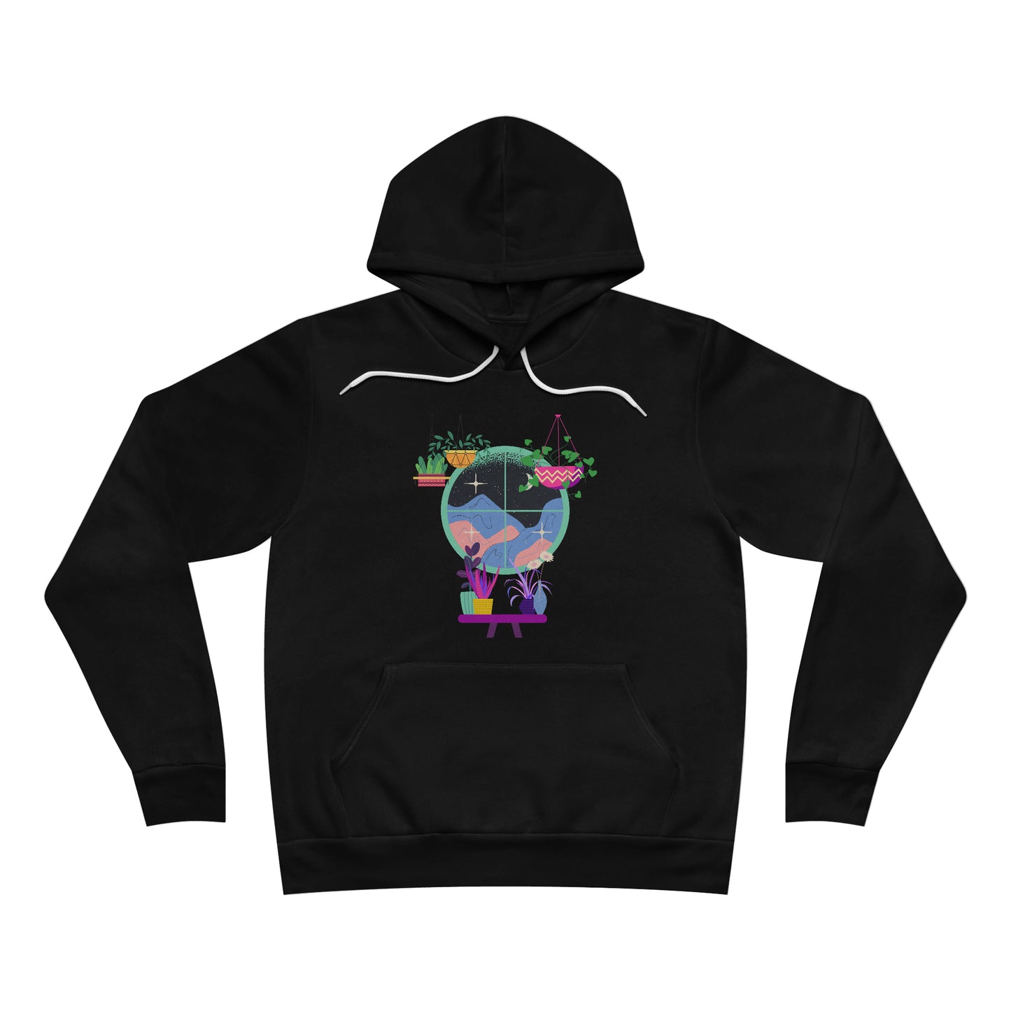 vivid mountain vista - premium hoodie