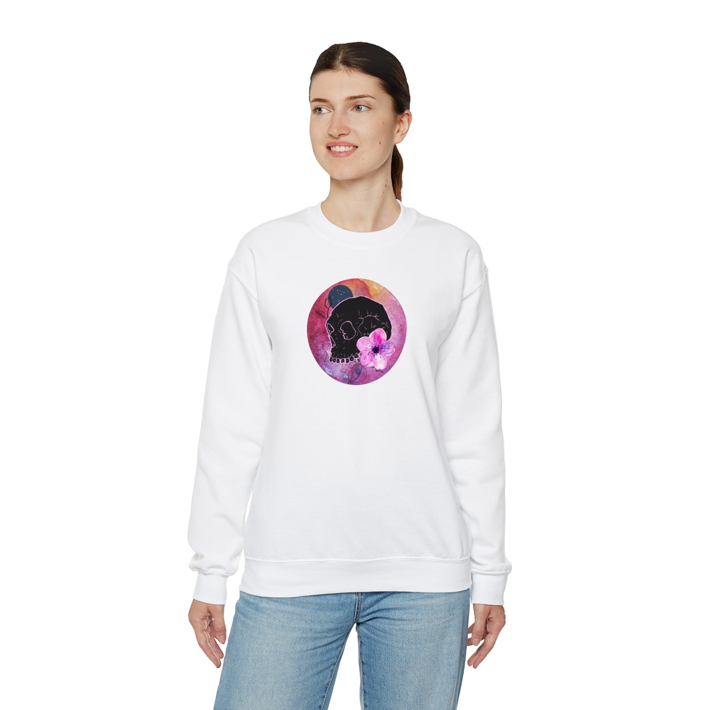 skull flower - classic sweatshirt