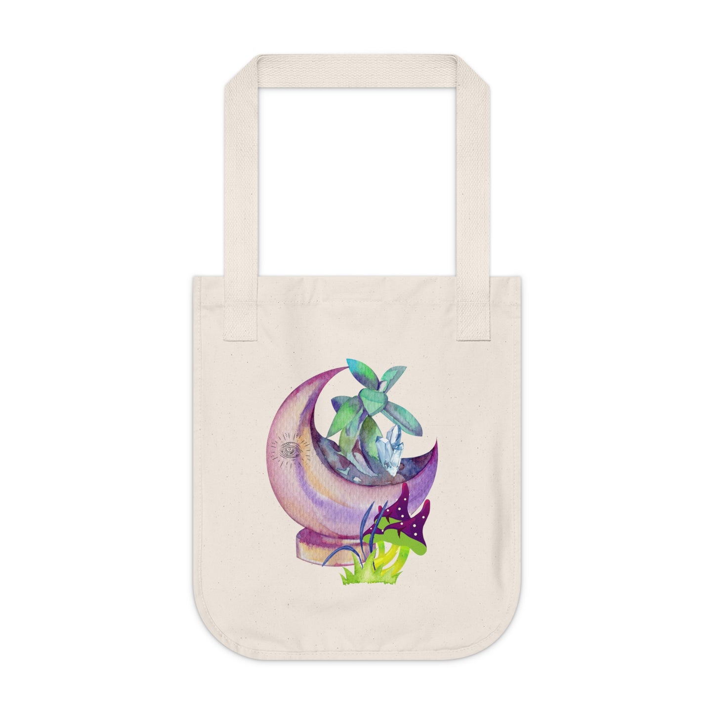 witchy moon planter - organic canvas tote bag