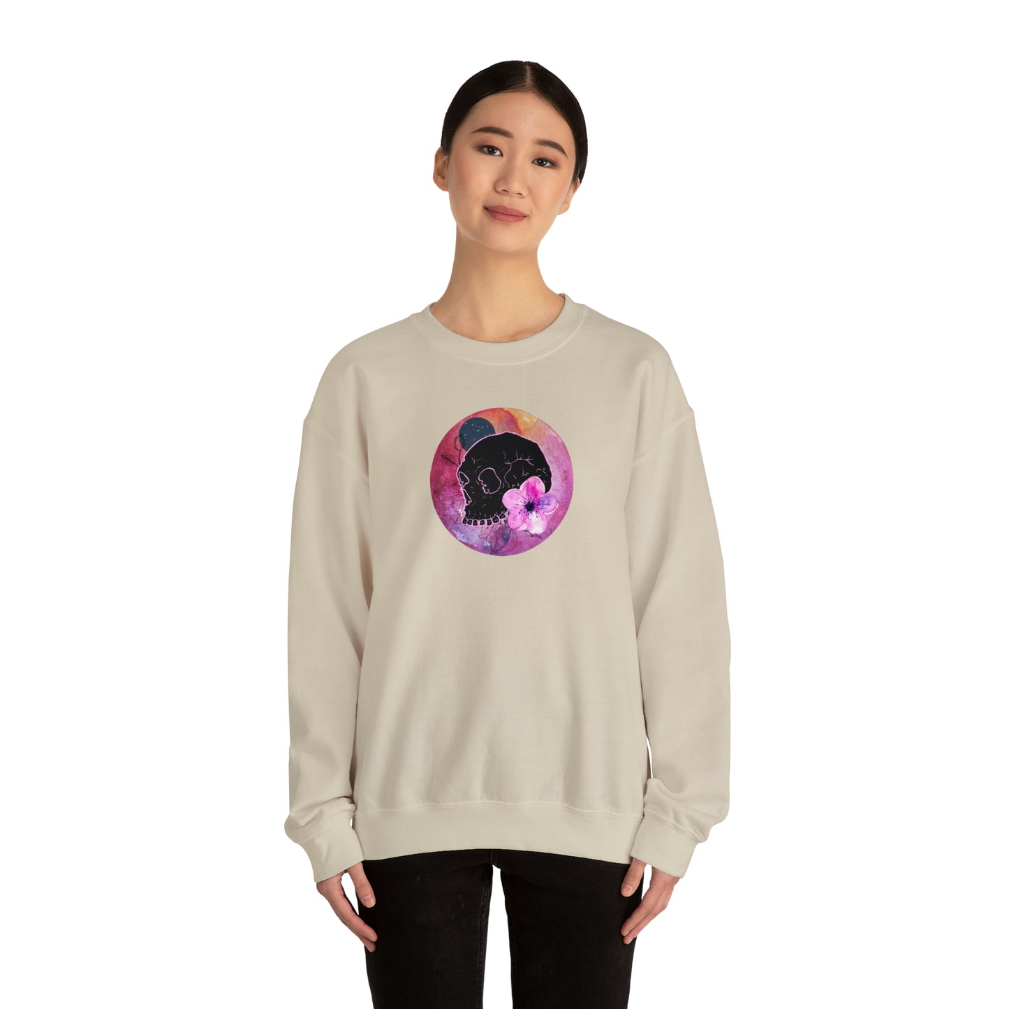 skull flower - classic sweatshirt