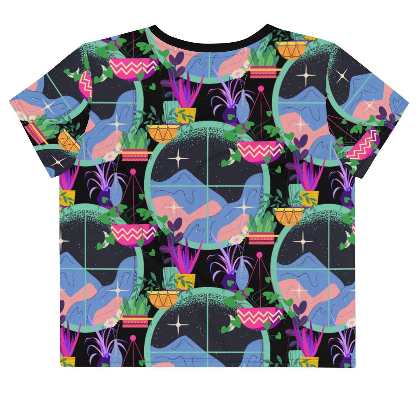 vivid mountain vista - premium crop top