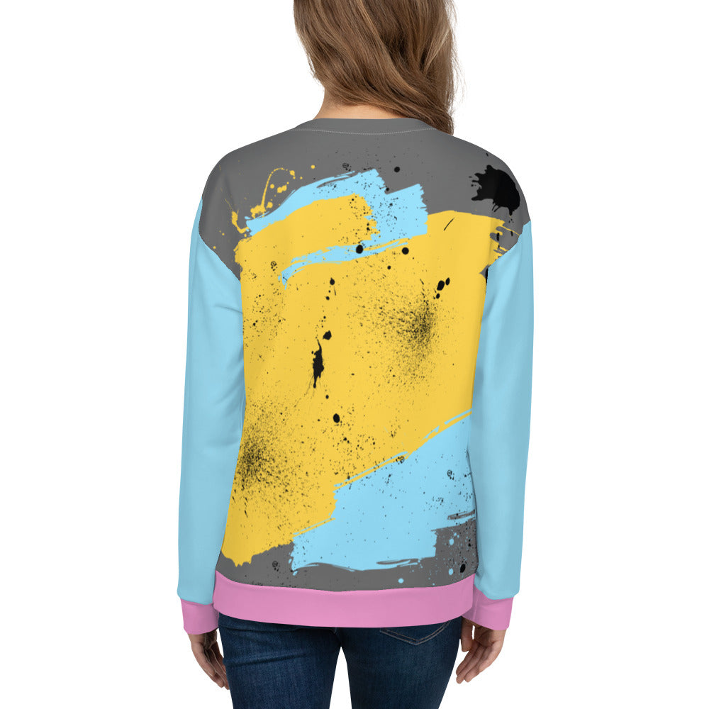 modern throwback rose - all over print sweatshirt