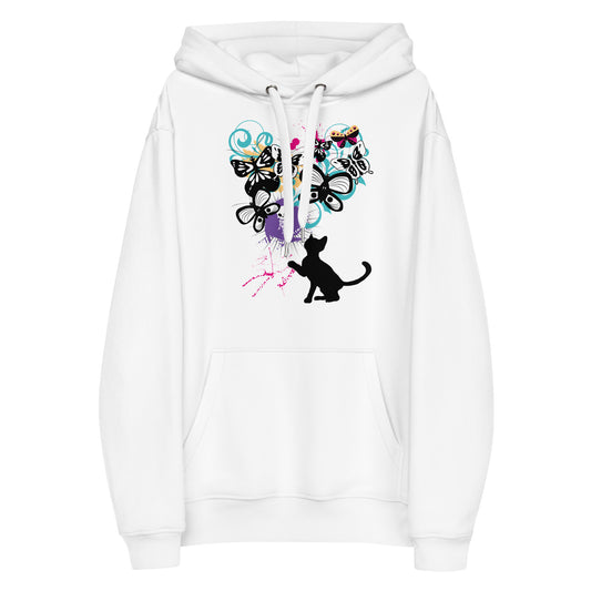 psychedelic kitty - premium eco hoodie