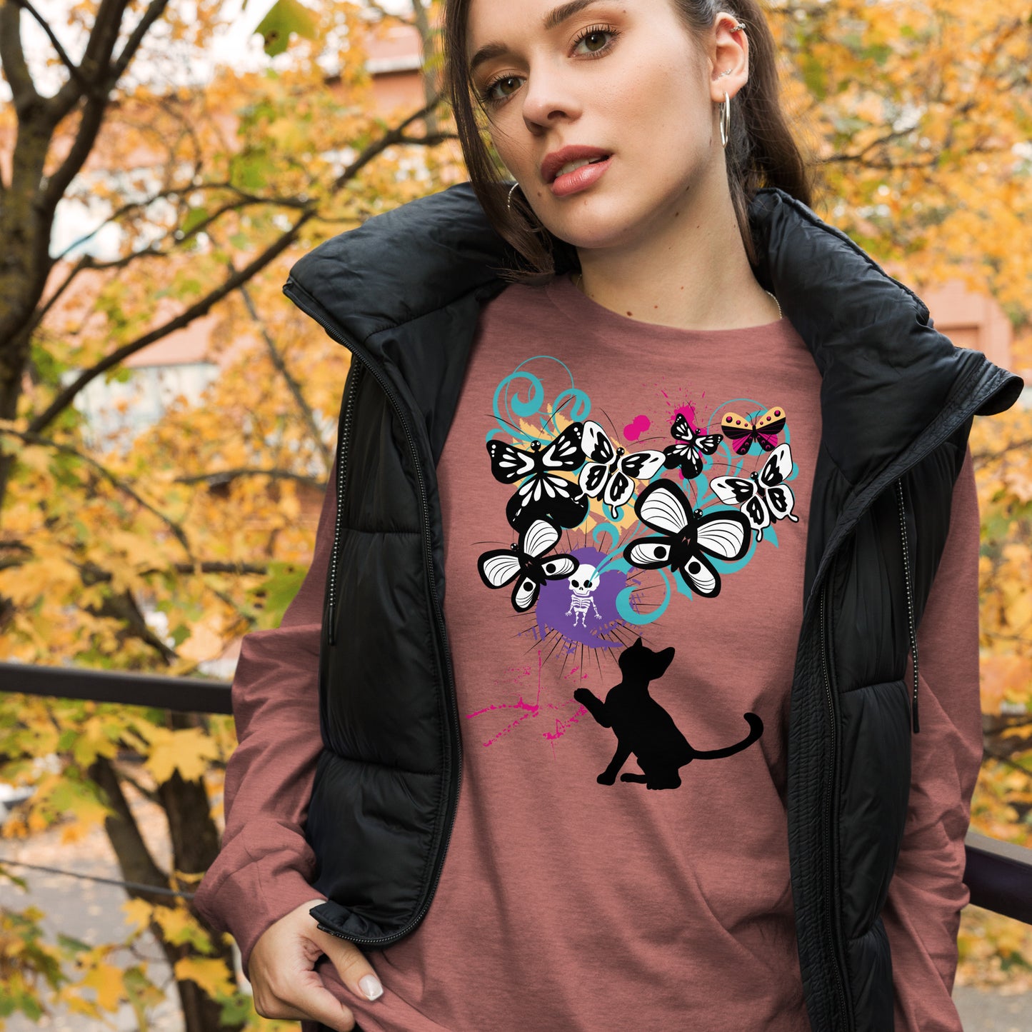 Psychedelic Kitty - Long Sleeve Tee